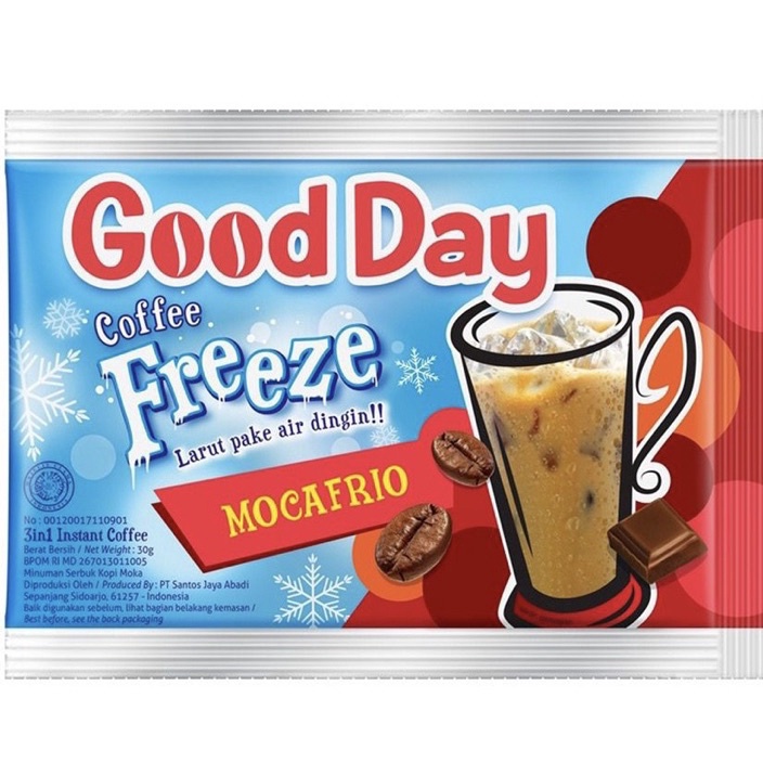 

PROMO SALE kopi good day freeze mocafrio 1 sachet renceng