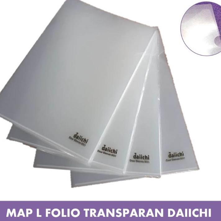 

TEBUS MURAH Map LClear Sleeves Transparant Daiichi A4 Dan F4 1pak12pcs