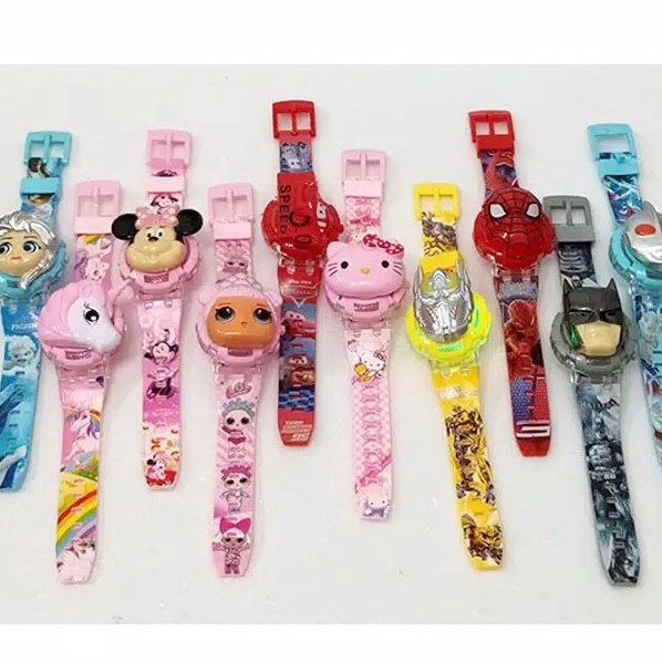 JAM TANGAN ANAK MUSIK KEPALA KARAKTER LED FLASH A3 ART I9C8