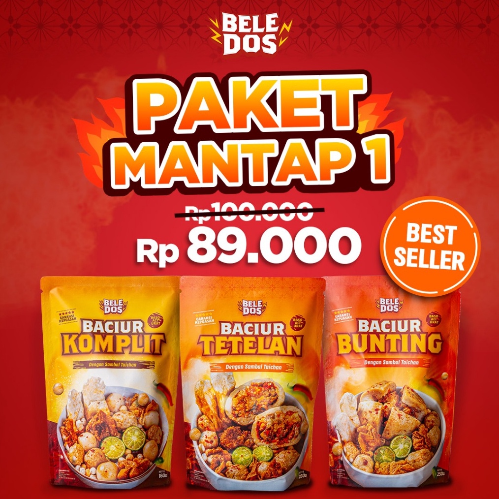 

BRANDS FESTIVAL Beledos Paket Mantap 1 Baciur Komplit Baciur Tetelan Baciur Bunting murah