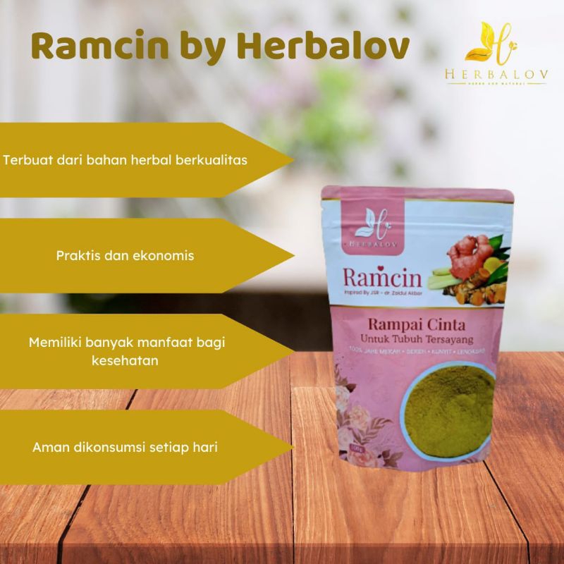 

Ramcin by Herbalove 100gr | JSR Dr. Zaidul Akbar | Jamu Instan