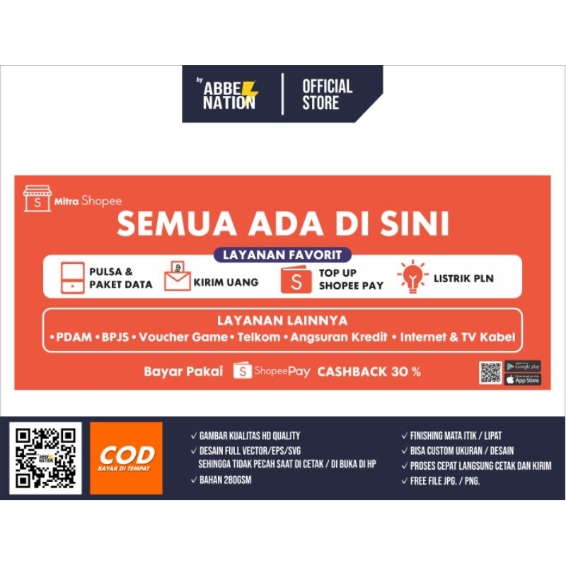 Spanduk Agen Mitra Shopee V.1