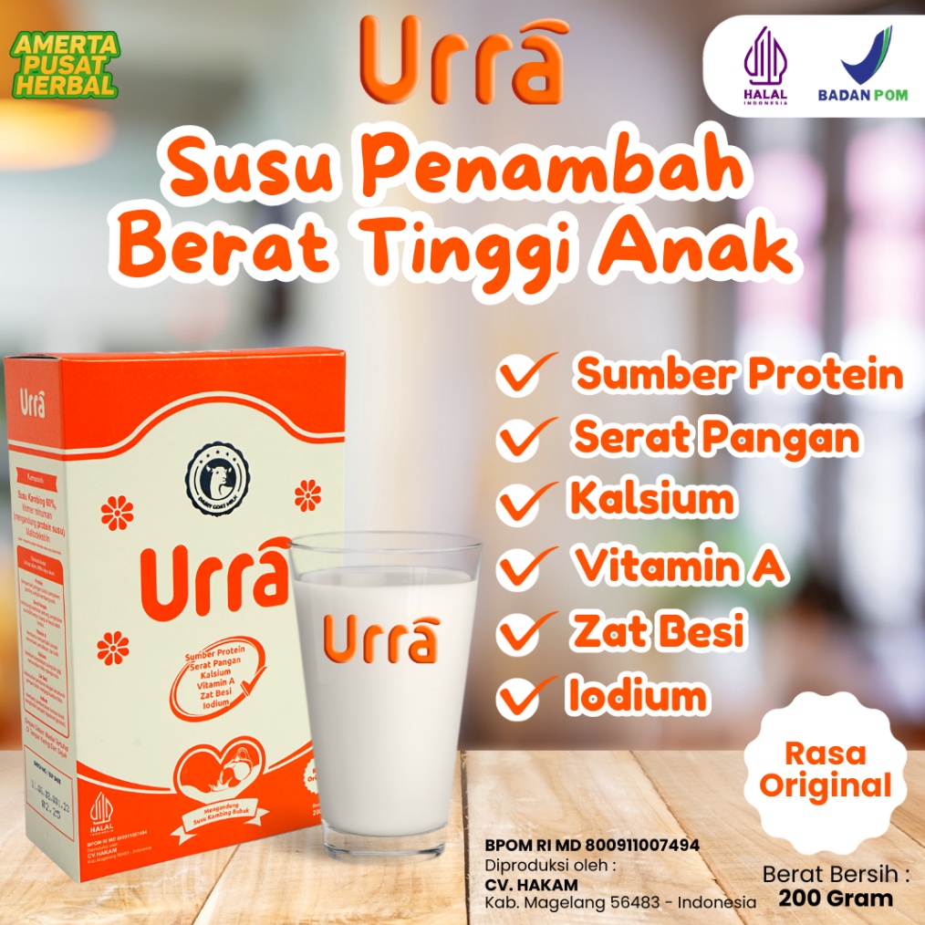 

Promo Hari Ini SUSU URRA Susu Penambah Berat dan Tinggi Badan Anak Susu Kambing Saneen Premium Rasa Original 2gr Halal BPOM grosir