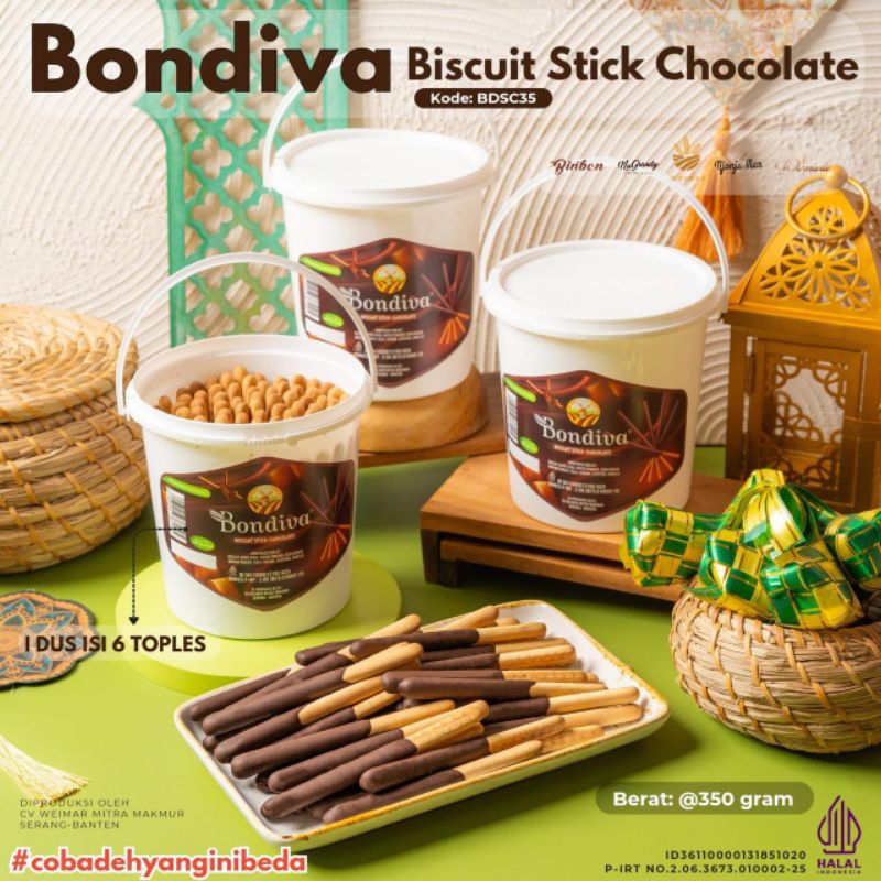 

Bondiva Biskuit Stik Cokelat - parcel lebaran