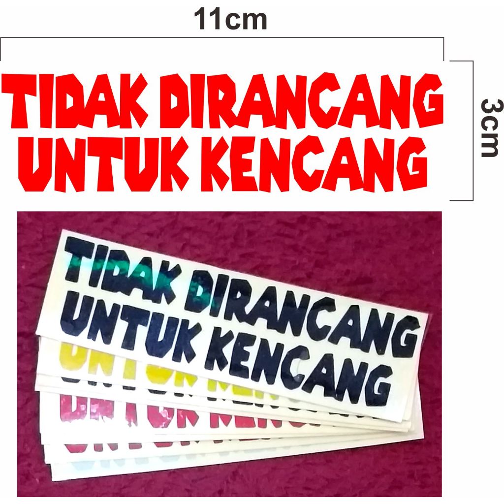 Stiker cutting Tidak dirancang untuk kencang