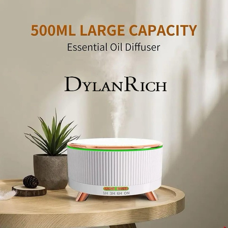 Dylanrych Air Diffuser Humidifier Pengharum Ruangan Aroma Terapi Pelembab Ruangan Mesin Uap 500 ml