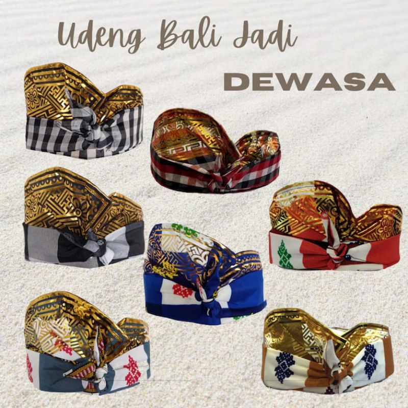 Udeng Bali motif kotak udeng Bali tinggal pakai