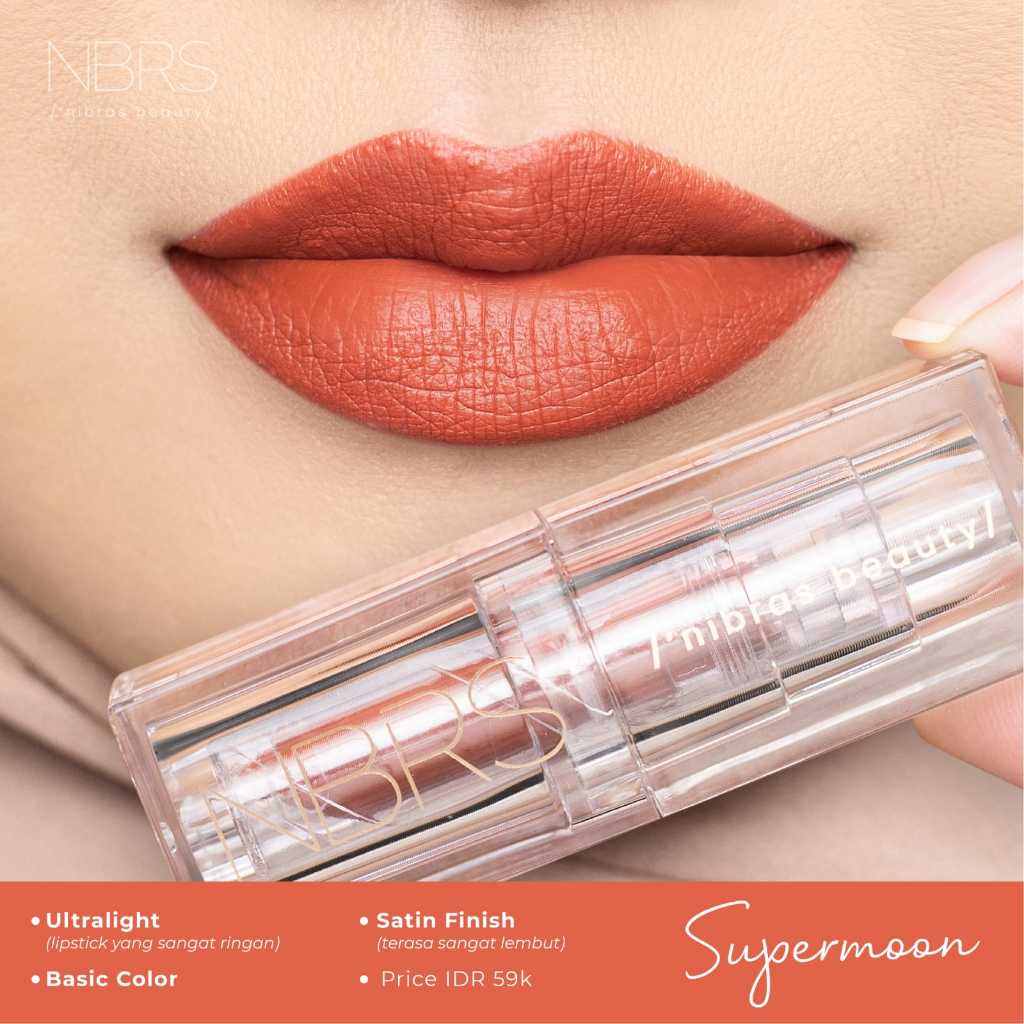 NBRS - NIBRAS LIPSTIK ULTRALIGHT SUPERMONN TERBARU/NIBRAS BEAUTY LIMITED EDITION/LIPSTIK MATTE WARDA