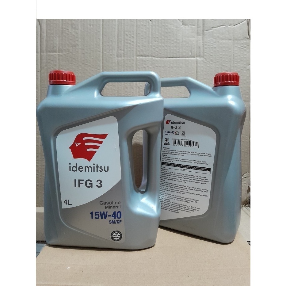 Oli Mesin Mobil Bensin Idemitsu 15W-40 SM/CF. Kemasan 4 Liter