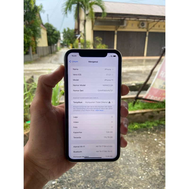 Apple Iphone 11 128gb White Original fullset