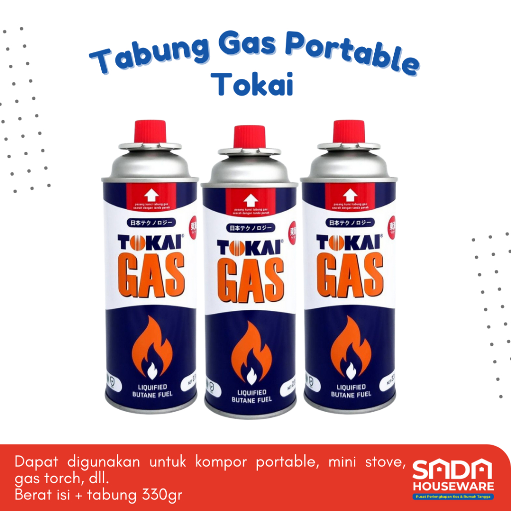 Gas Portable / Tabung Gas Kompor Portable / Tabung Gas Blow Torch / Gas Portable Tokai 330gr