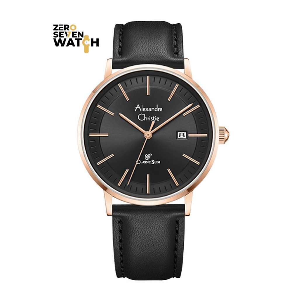 Jam Tangan Pria Alexandre Christie AC 8694 Classic Steel Kulit Original Garansi Resmi 1 Tahun Kemewa