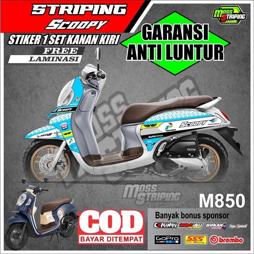 STRIPING STIKER MOTOR SCOOPY NEW 2021 2022 Sticker Setriping setiker setrip strip Variasi pariasi ak