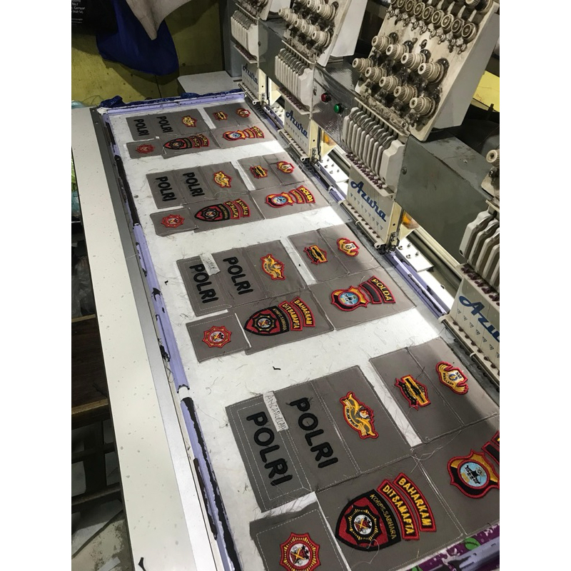 BORDIR LOGO POLDA INDONESIA ( Semi Timbul )