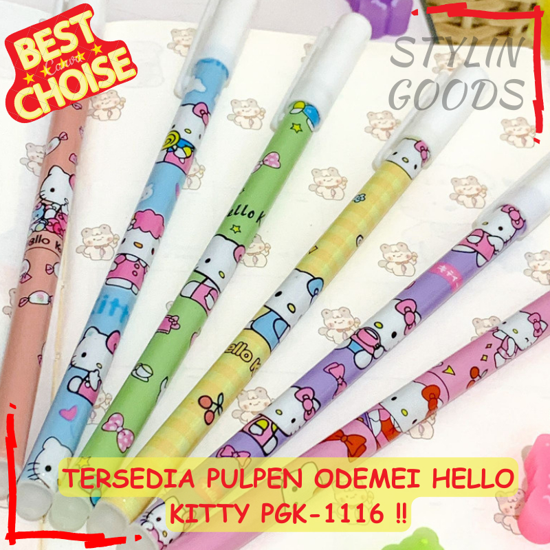 

PULPEN BISA DIHAPUS ERASABLE PEN ODEMEI / 12 PCS PULPEN ODEMEI HELLO KITTY PGK-1116 / PEN GEL TINTA HITAM TERBARU DENGAN BANYAK MOTIF LUCU UNIK BISA COD