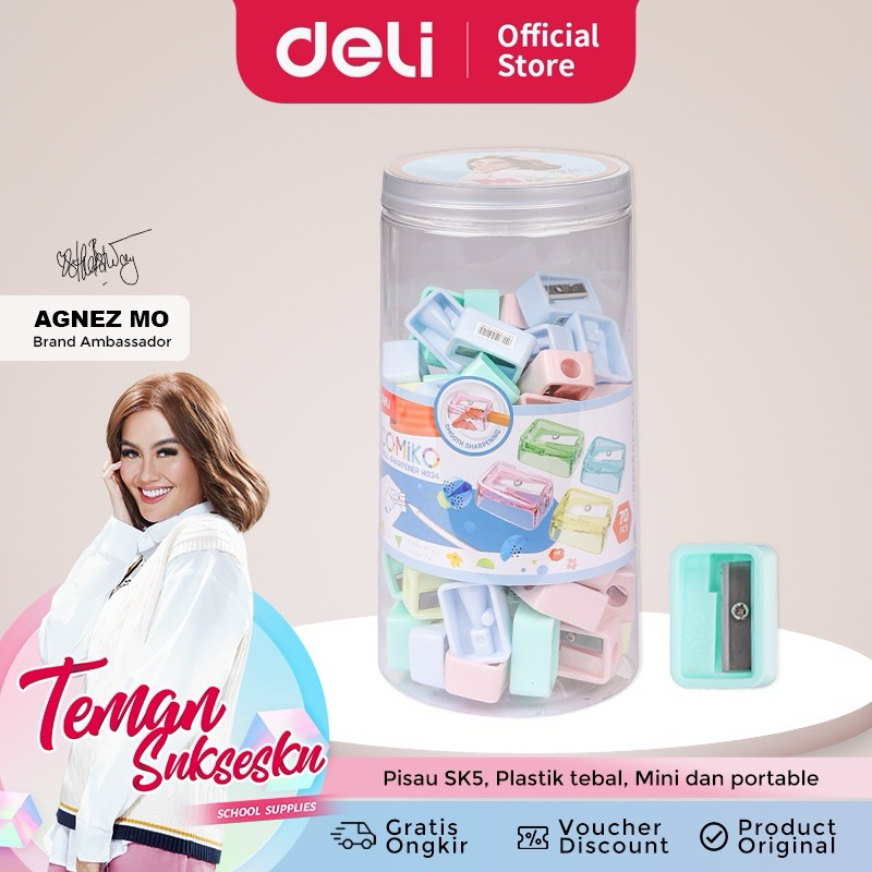 

[DELI X AGNEZ MO] Deli Pencil Sharpener / Rautan Pensil Mini Warna Macaroon Lucu CH561 / serutan lucu