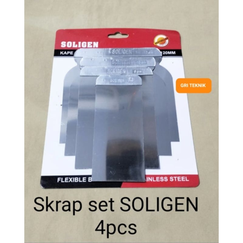 KAPE SET 4 PCS STAINLESS STEEL SOLIGEN / SKRAP SET