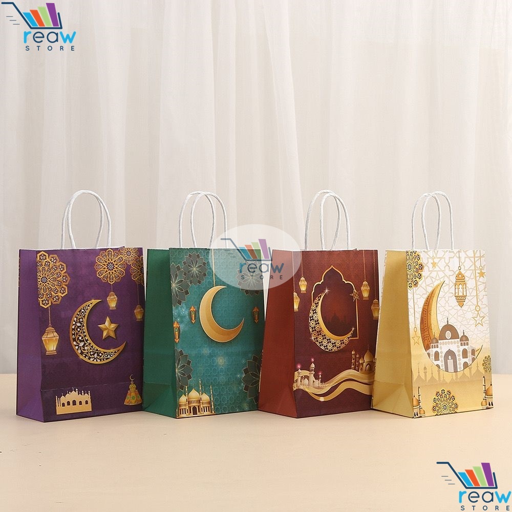 

Paper Bag Kantong Kertas Souvenir Tas Kado Hampers Idul Fitri Lebaran