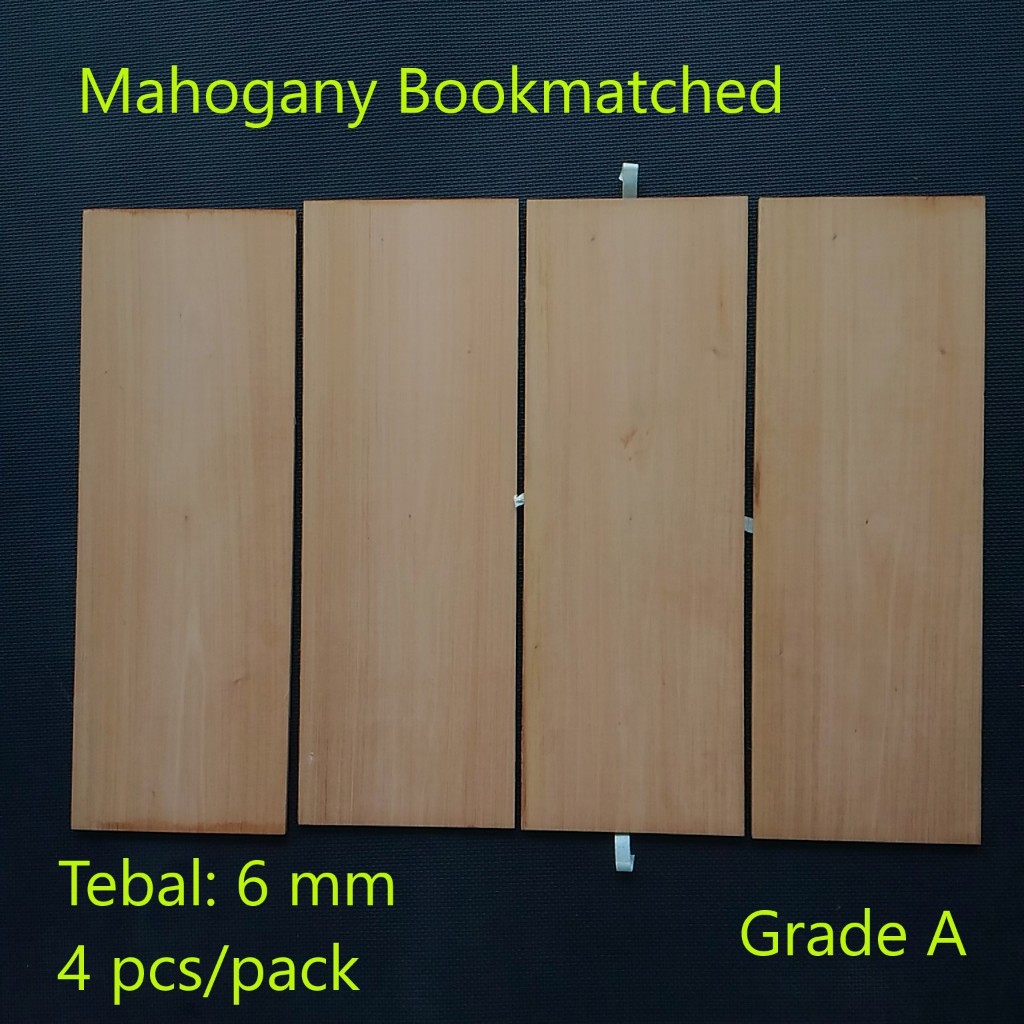 BRAK 4pcs kayu Mahoni Veneer Drop Top Guitar tebal 6 mm M4PC6MM