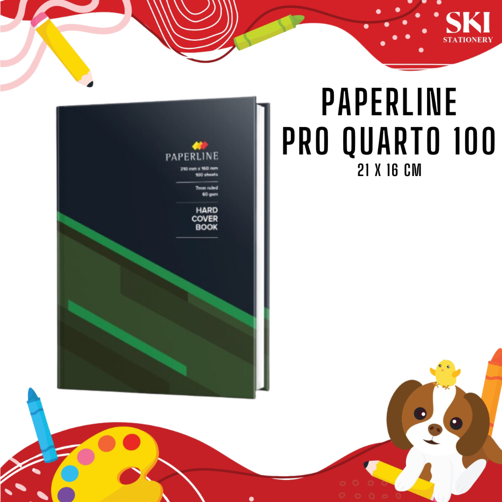

Buku Hard Cover Quarto / Kwarto 100 Paperline Pro Edition