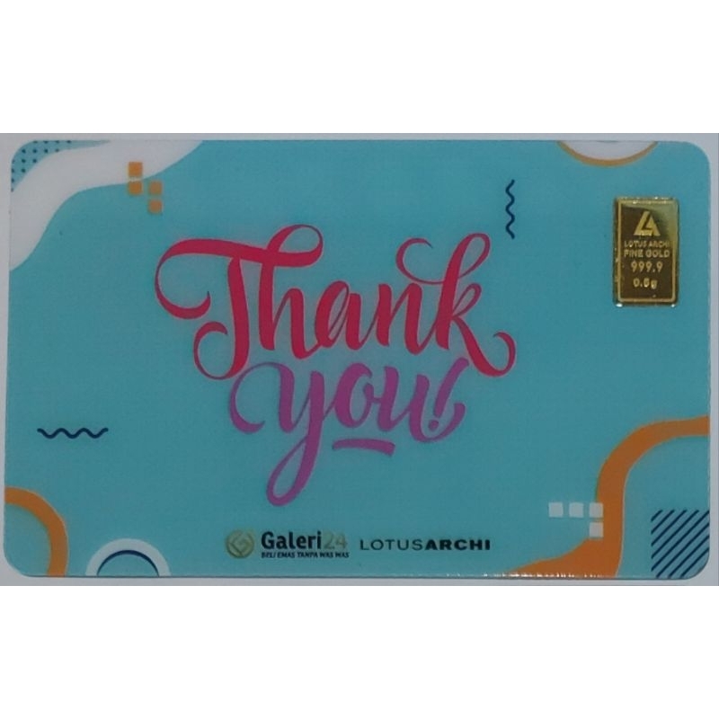 Logam Mulia Lotus Archi Galeri24 0.5 Gram Thank You