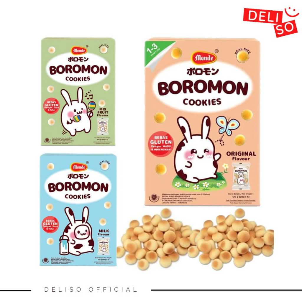 

Monde Boromon Cookies 100gr Snack Sehat 1thn+