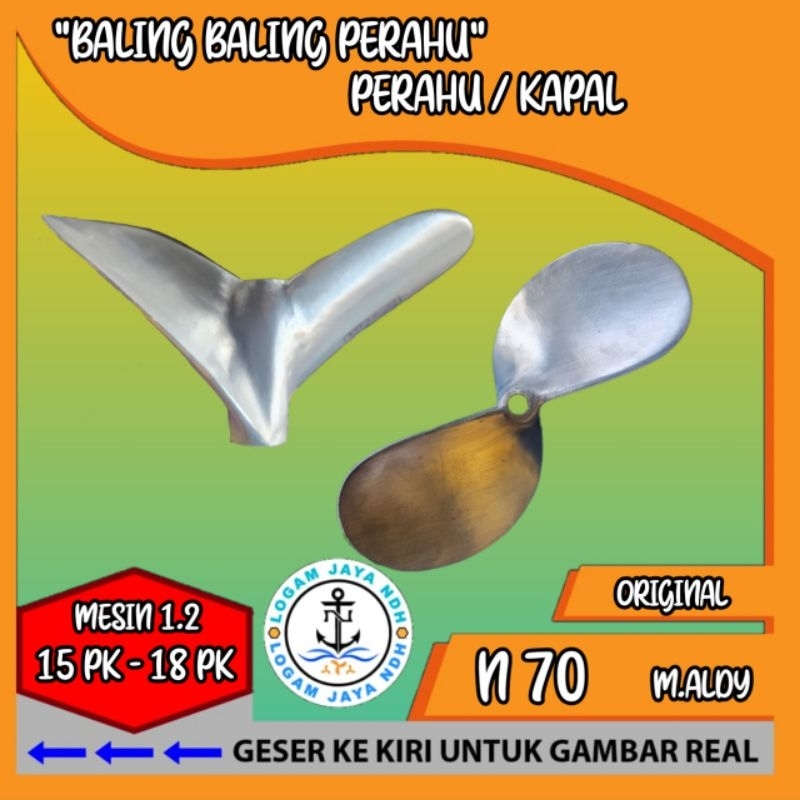 kipas perahu balap/baling baling perahu balap N70 (M.ALDY) ketinting(putaran cepat/lambat) 15pk-20pk