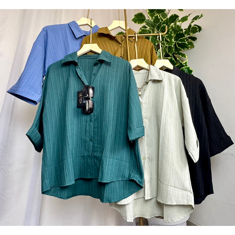 [COD] kemeja7/8 /kemeja polos/kemeja untuk wanita/baju wanita/kemeja murah