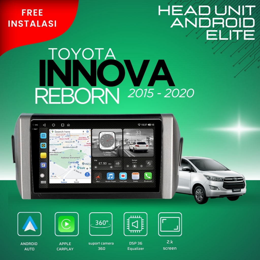 HEAD UNIT ANDROID ELITE INNOVA REBORN 2015 - 2020