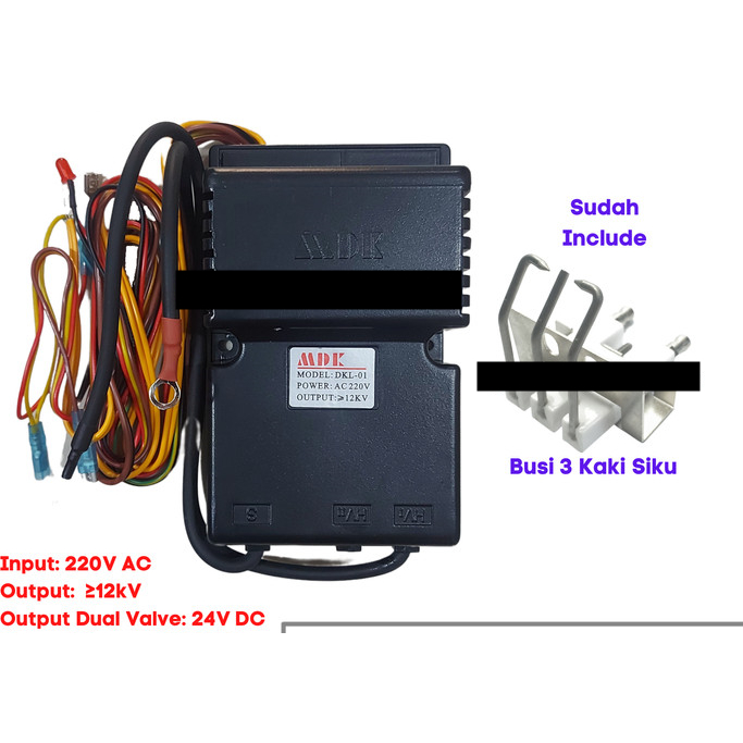 Pemantik Gas Ignition Igniter Controller Oven Deck busi 3 kaki