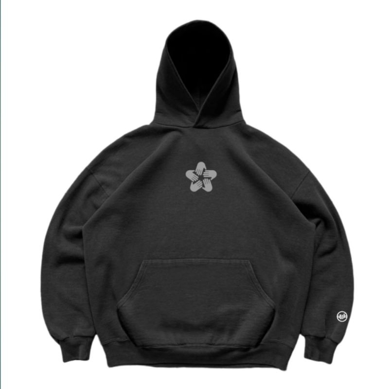 Warstone Hoodie Boxy 375GSM Grey Star