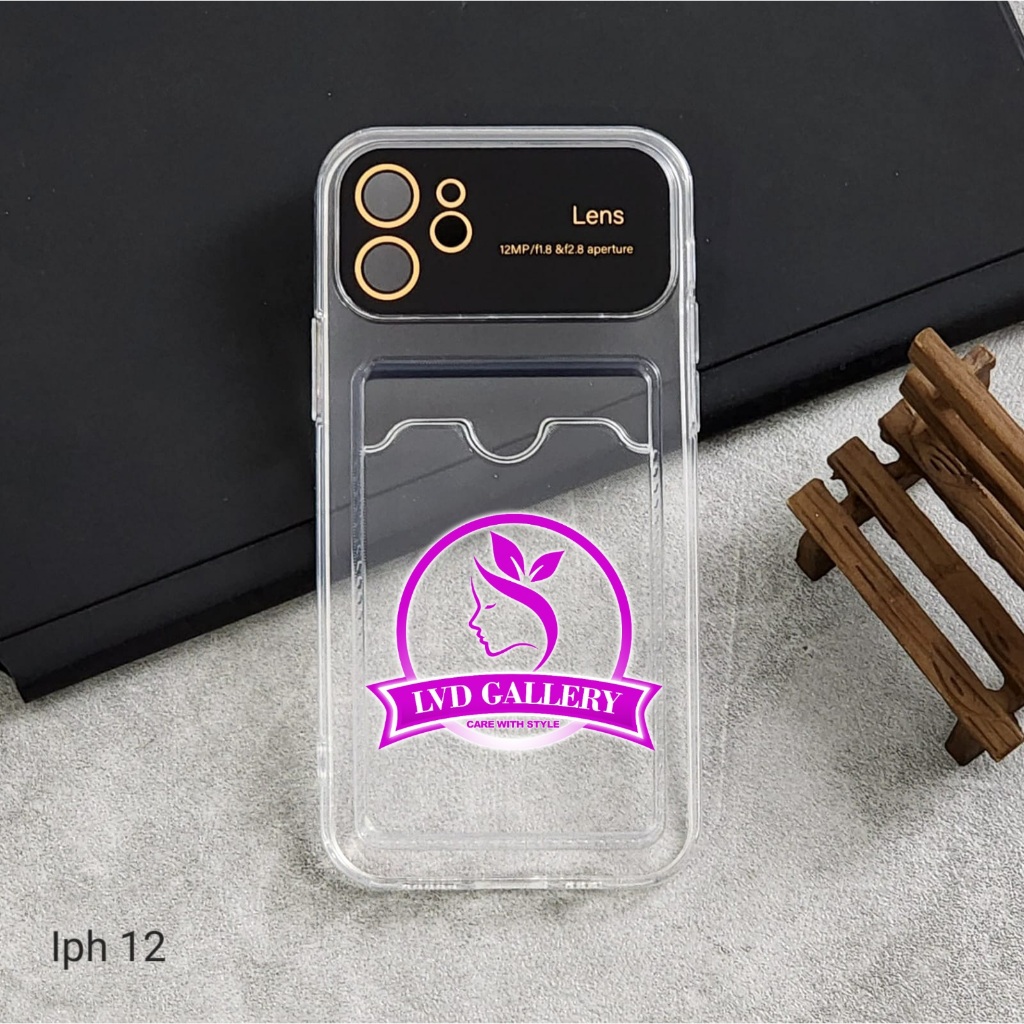 Clear Card Case Big Lens Slot Kartu Case Bening Iphone 12 Iphone 12 Pro Iphone 12 Pro Max