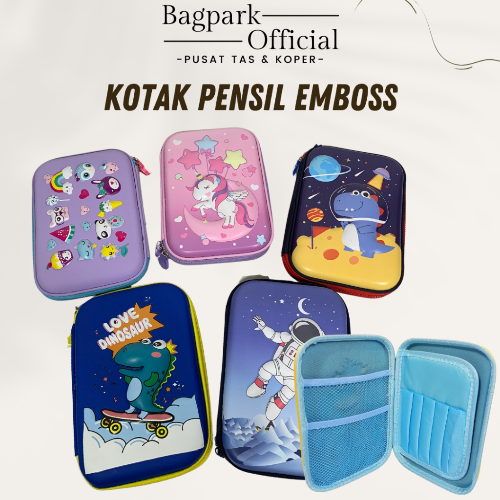 

Tempat Pensil Anak Laki-Laki dan Perempuan Kotak Pensil Single Dan Double Motif Karakter Waterproof Motif Timbul Import (EMBOSS) Hard case 2 sisi 3D