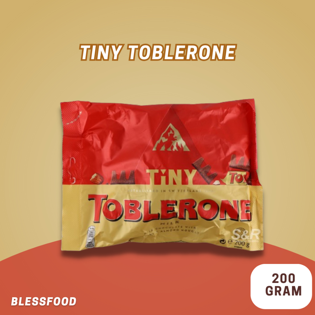 Coklat Mini Toblerone Tiny Nougat and Honey Chocolate Isi 25 Original Swiss Bisa Satuan