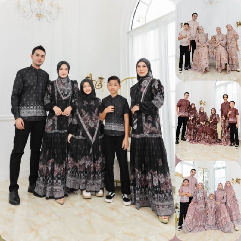 (s)AC ORIGINAL INAYAH FAMILY SARIMBIT Baju Koko Gamis Syari Couple/Sarimbit/Serimbit Family set Inay