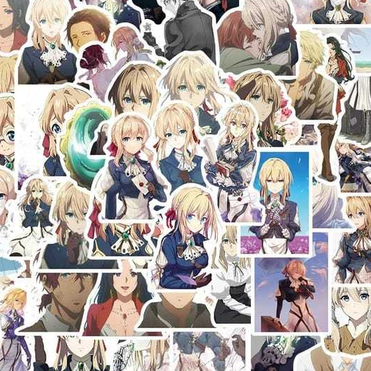 

(30 PCS) Sticker Anime/ Sticker Violet Evergarden Glossy/ Violet Evergarden Sticker Pack