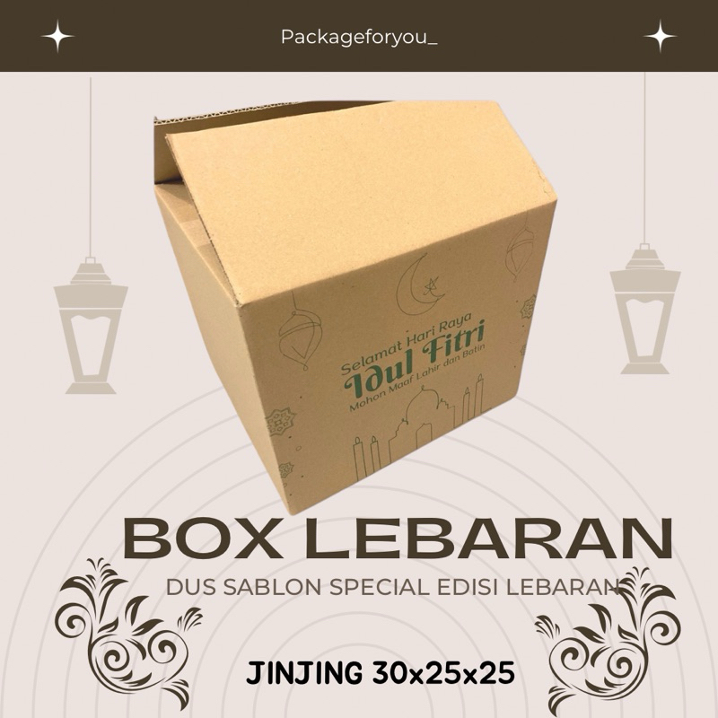 

BOX KOTAK PARCEL 30x25x25 cm KARDUS PARCEL LEBARAN IUL FITRI SABLON SEMBAKO HAMPERS EID MUBARAK PACKING LEBARAN BOX IDUL FITRI