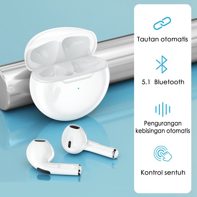 ART W88I Headset Bluetooth PRO 6 TWS Bluetooth V51 with Charging Case