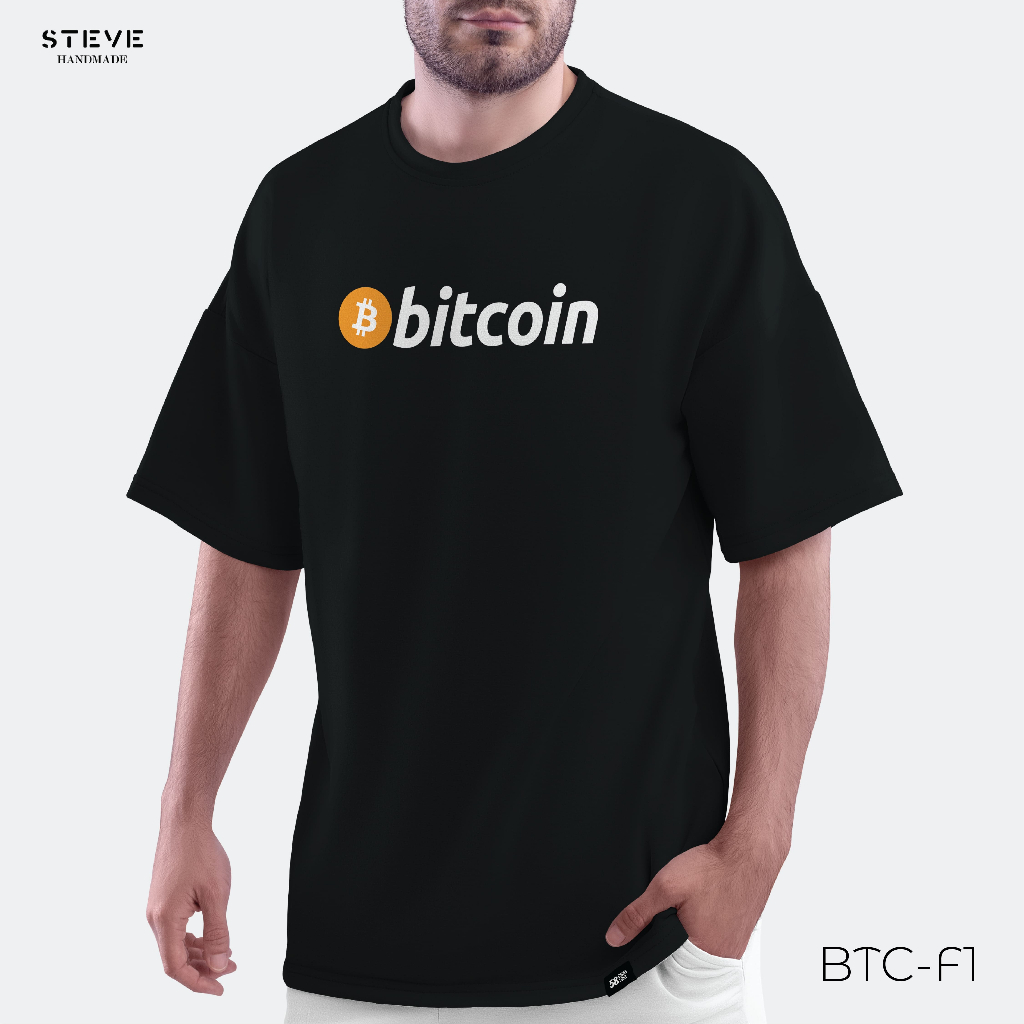 Baju Kaos Oversized Custom Crypto Bitcoin Ethereum Doge ARB BNB ADA