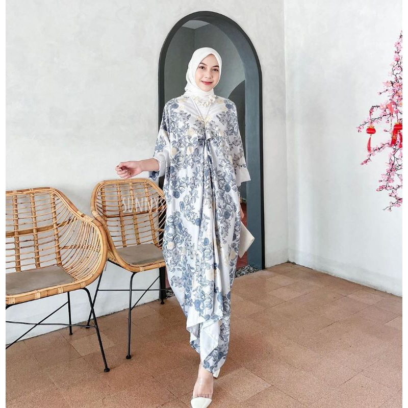 (Ramadhan series) Dress Kaftan Lebaran Couple | Kaftan Lebaran Ibu Dan Anak | Kaftan Ashley Couple M