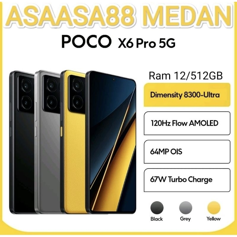 XIAOMI POCO X6 12/256 & X6 PRO 5G 12/512 GARANSI RESMI