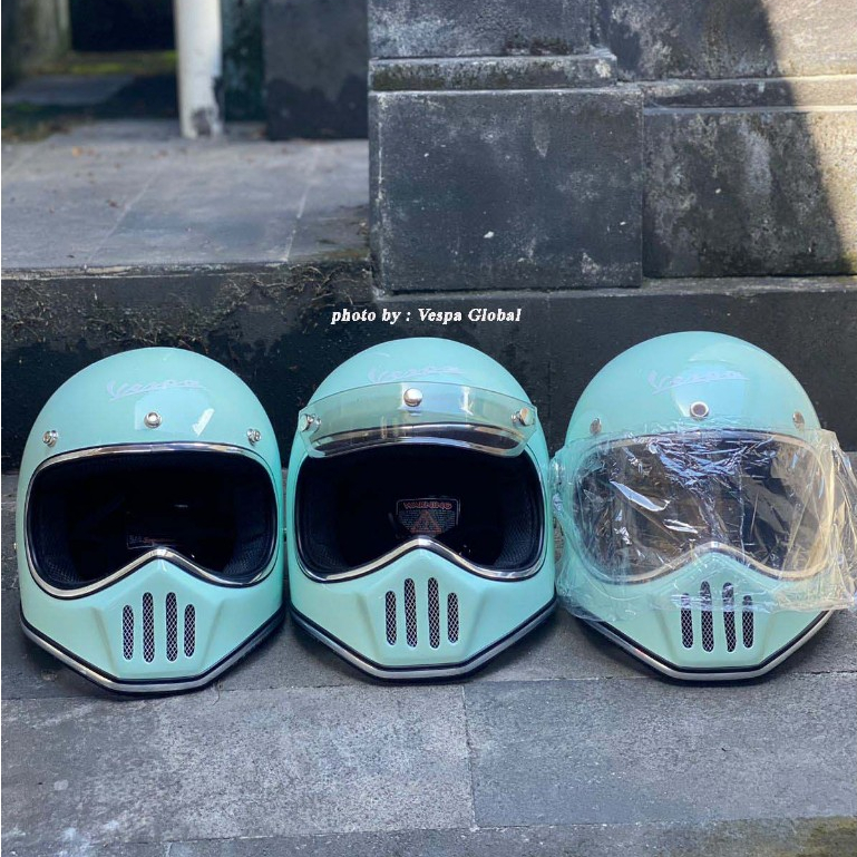 Helm Vespa Cakil Green Relax