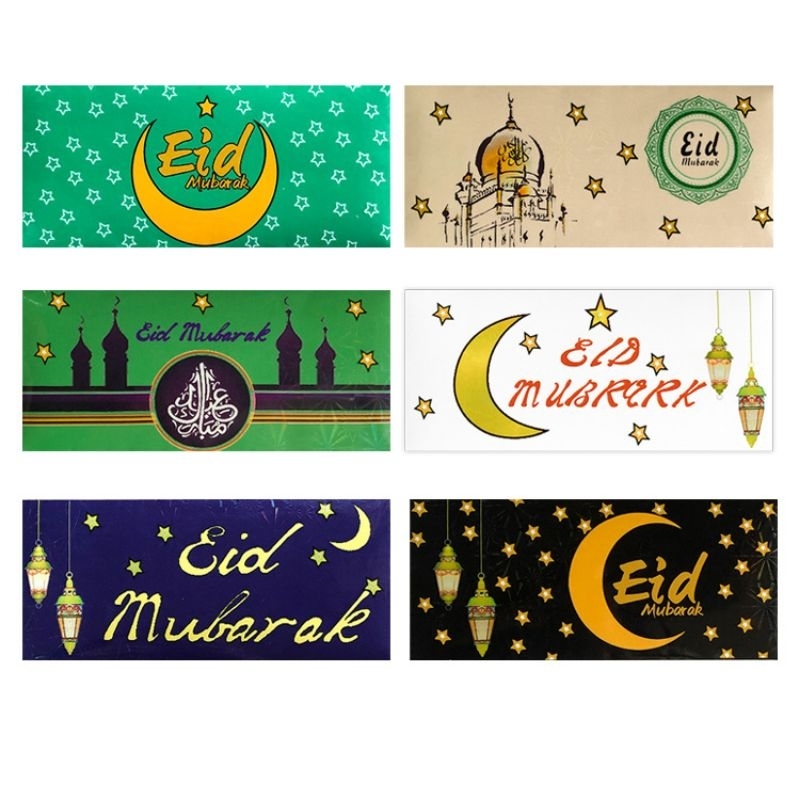 

6buah Angpao Lebaran Amplop Eid mubarak