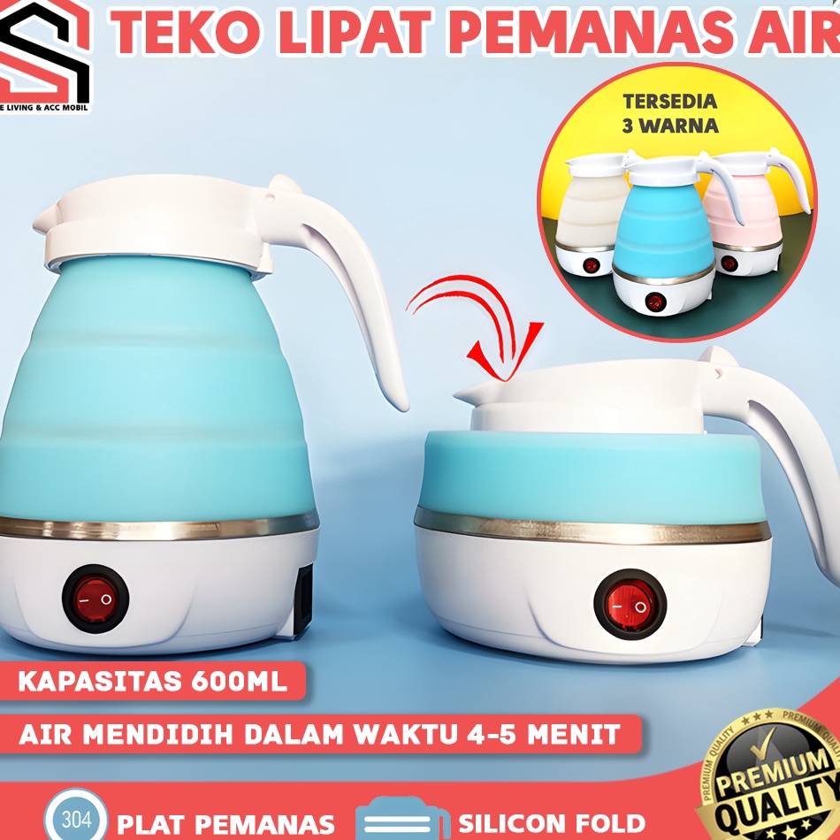 Teko Lipat Electric Kettle Silicon  Teapot Heater Teko Elektrik  Teko Lipat Electric Kettle Portable