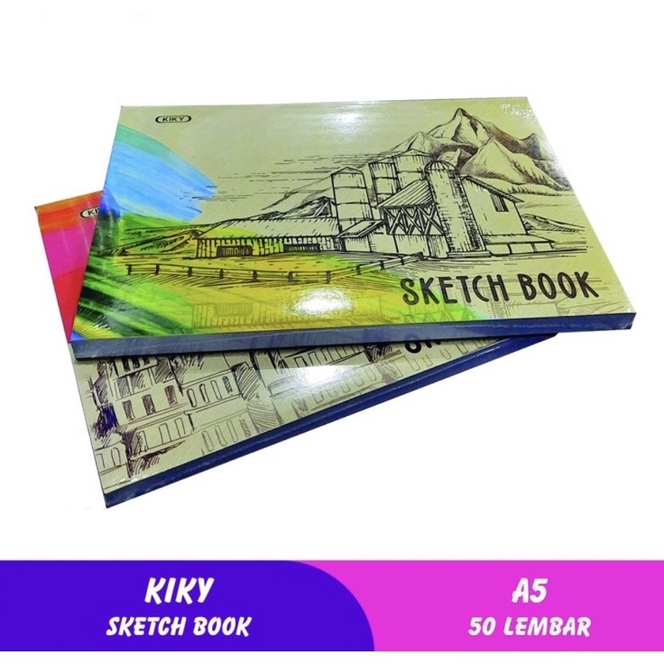 

o6 Best Terlaris 1pcsKIKY Sketch Book Buku Sketsa Ukuran A5 Isi 5 Lembar E41