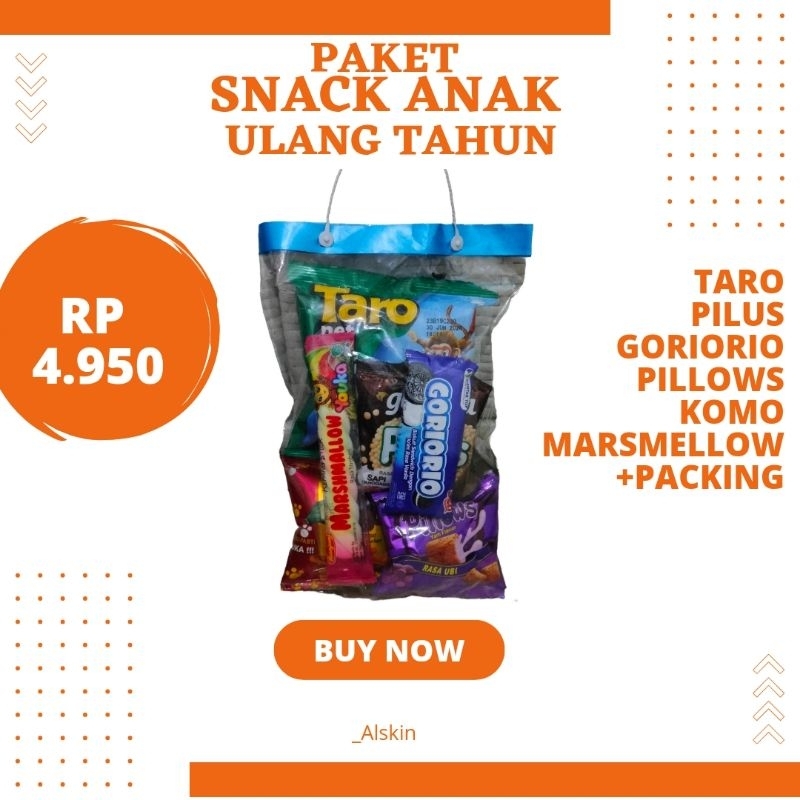 

SOUVENIR ULANG TAHUN ANAK SNACK MURAH / HAMPERS ULANG TAHUN ANAK