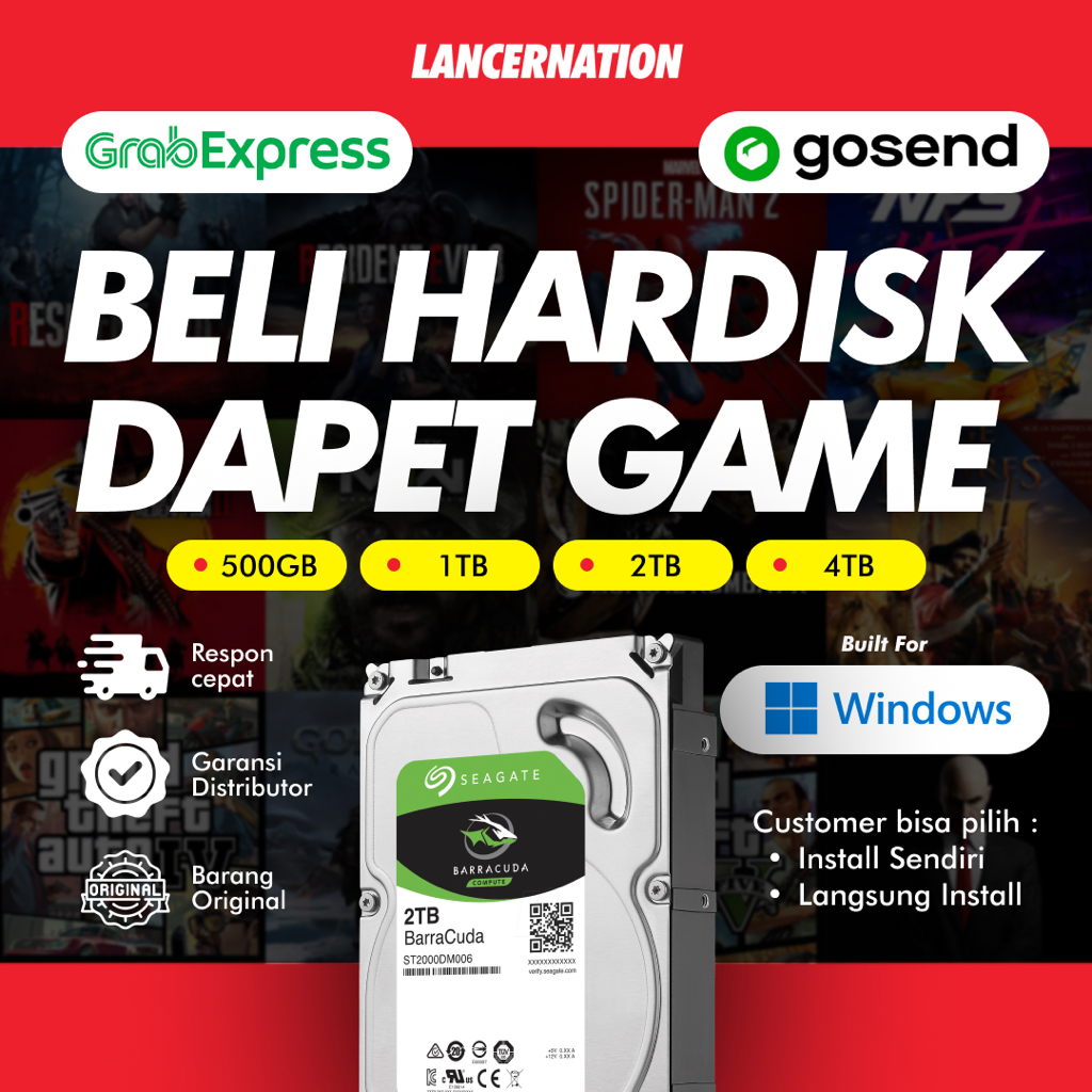 HDD Harddisk Internal Full Game PC