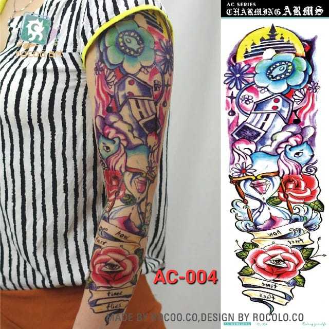 Tato Full Tangan Lengan Panjang - Tato Temporer Tattoo Tatto Temporary Tahan Air Sementara Anti Air 