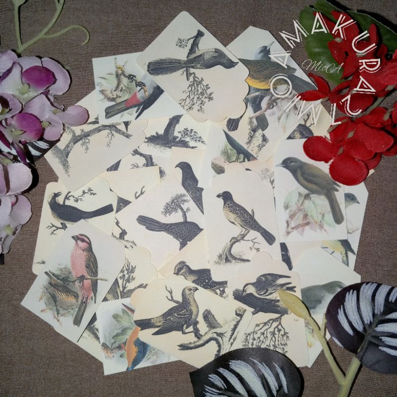 

27pcs stiker hvs gambar vintage/aesthetic (R)