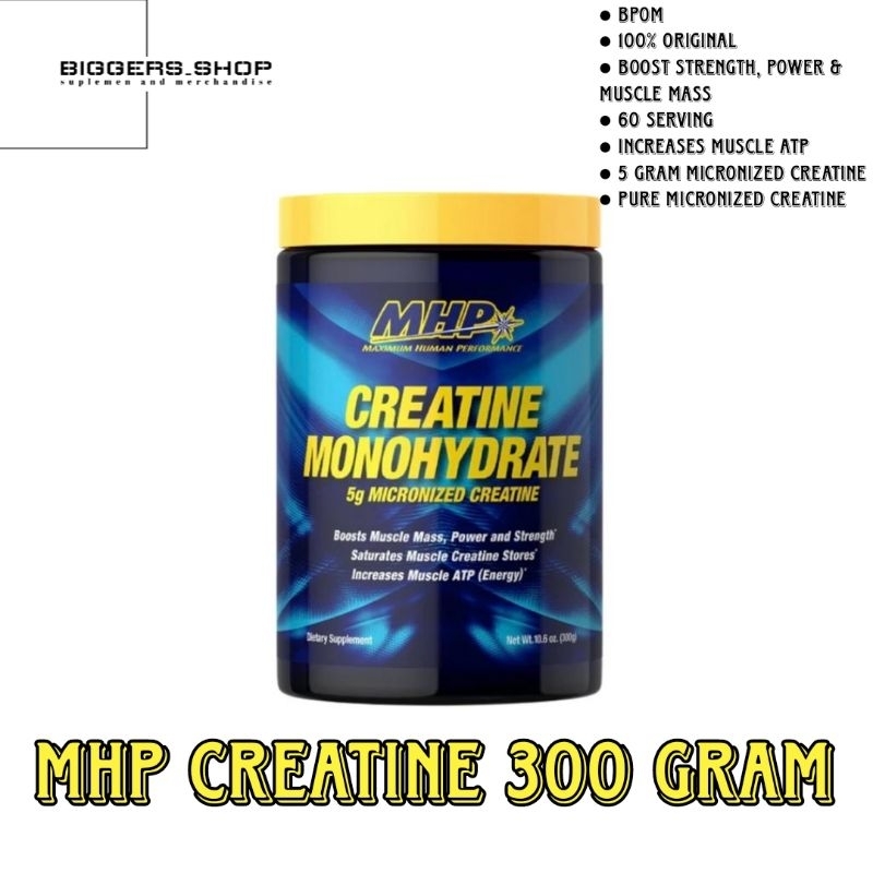 MHP CREATINE MONOHYDRATE 300 GR GRAM 60 SERVING CREATINE MONOHYDRATE